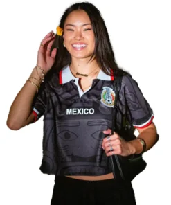 Alternative view of Women Mexico Black Cropped Jersey