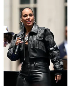Alternative view of Alicia Keys Knicks Victory Parade 2026 Jacket