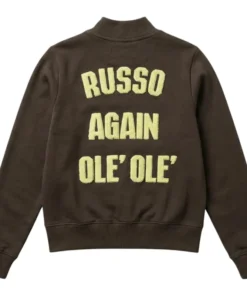Arsenal AWFC Classics Russo Zip-Through Track Brown Jacket - Image 2