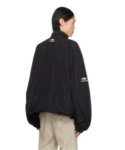 Balenciaga Black Embroidered Track Jacket - Image 3