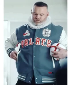 Wayne Rooney World Cup 26 Palace x Nike England Varsity Jacket - Image 3