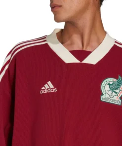 Adidas Burgundy Mexico National Team Icon Jersey - Image 4