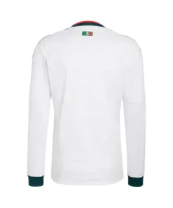 Mexico 2026 Away Retro Trefoil Logo Mexico Crest White Long Sleeve Soccer Jersey Shirt