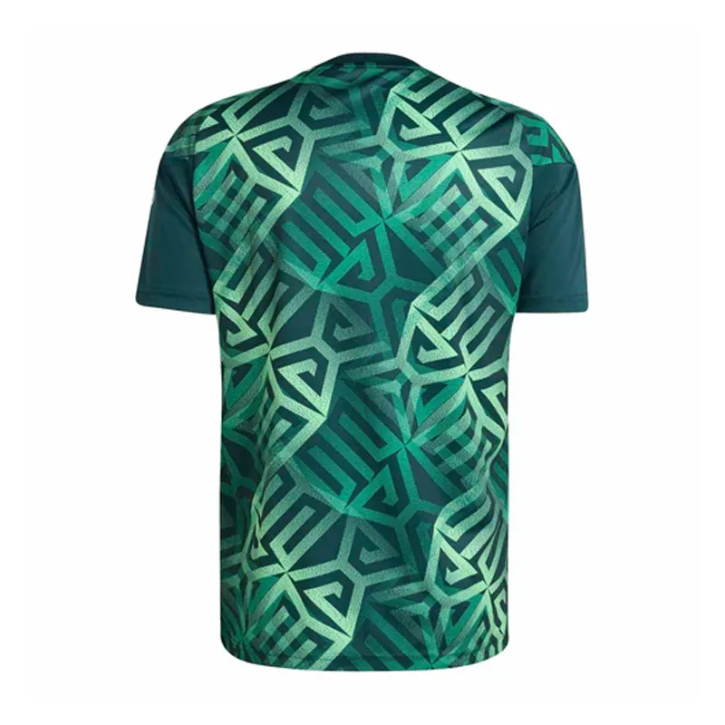 Mexico 2026 Home Pre Match Green Aztec Geometric Pattern, Mint Teal Gradient & Centered FMF Crest Green Jersey Shirt