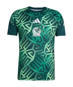 Mexico 2026 Home Pre Match Green Aztec Geometric Pattern, Mint Teal Gradient & Centered FMF Crest Green Jersey Shirt