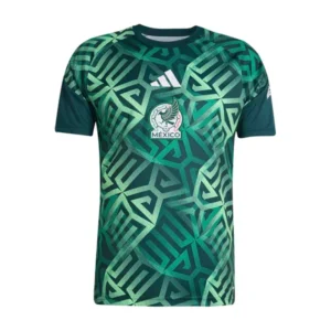Mexico 2026 Home Pre Match Green Aztec Geometric Pattern, Mint Teal Gradient & Centered FMF Crest Green Jersey Shirt