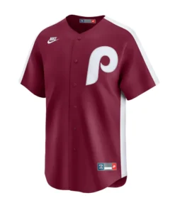 Men's Philadelphia Phillies Nike Maroon Cooperstown Jersey - Image 2