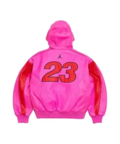 Supreme x Jordan Hooded Leather Jacket - Image 4