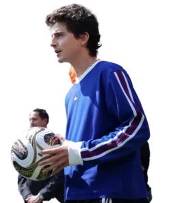 Alternative view of 2026 World Cup Final Timothee Chalamet Blue Sweatshirt