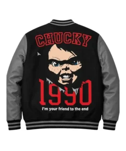 Chucky 1990 Good Guys Black and Grey Varsity Jacket
