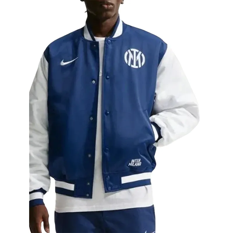 Inter Milan Fanatics Fest NYC 2026 Blue Satin Jacket