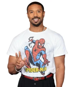 Alternative view of Michael B Jordan Spider-Man Premiere T-Shirt