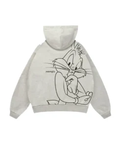 YoungLA x Looney Tunes Plaid Zip-Up Hoodie - Image 4