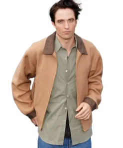 Alternative view of Robert Pattinson The Odyssey London Premier Brown Jacket