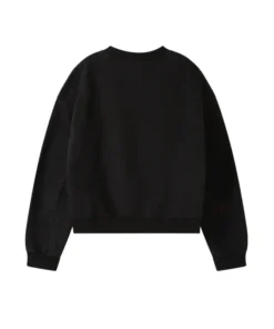 Alternative view of Shinzo Aged Black Cotton Jersey Crewneck Sweatshirt