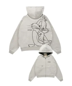 Alternative view of YoungLA x Looney Tunes Plaid Zip-Up Hoodie