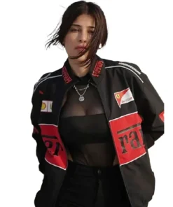 Zyrox Black F1 Racing Streetwear Jacket