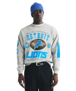 Abercrombie 2026 Detroit Lions Crew Sweatshirt - Image 2