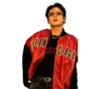 BTS Jungkook Balenciaga Red Leather Jacket