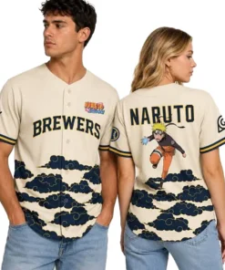 Alternative view of Brewers Naruto Jersey