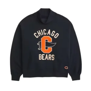 Abercrombie Chicago Bears Mock Neck Sweatshirt