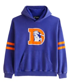 Denver Broncos Abercrombie & Fitch Popover Blue Hoodie