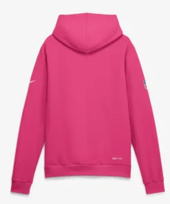 Alternative view of Detroit Lions Nike Pink 2026 NFL Crucial Catch Hoodie