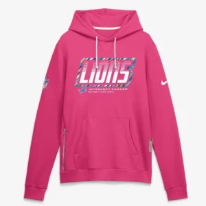 Detroit Lions Nike Pink 2026 NFL Crucial Catch Hoodie