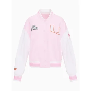 Fanatics x LoveShackFancy Miami College Varsity Jacket
