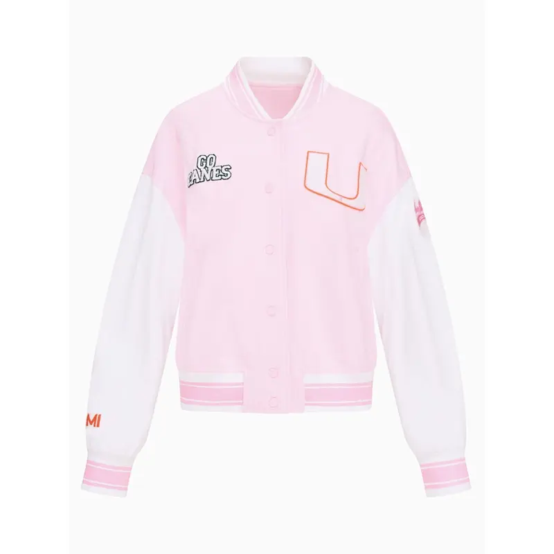 Fanatics x LoveShackFancy Miami College Varsity Jacket