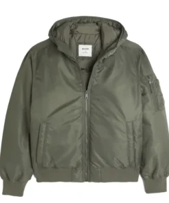 Alternative view of Hollister Faux Fur Trim Zip-Up Bomber Jacket