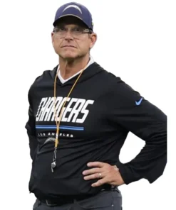 Jim Harbaugh Preseason 2026 Chargers Long Sleeve Hooded T-Shirt