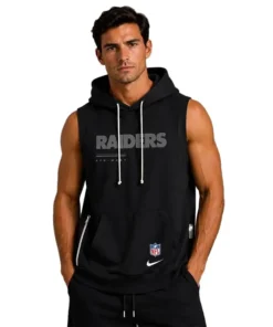 Alternative view of Las Vegas Raiders 2026 Sideline Sleeveless Hoodie