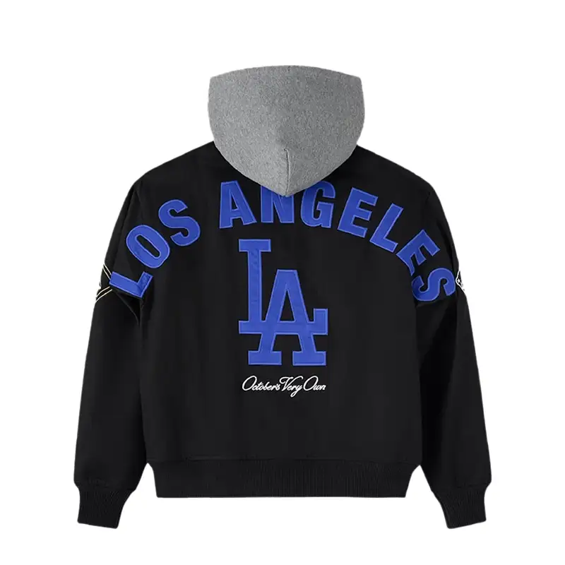 Los Angeles Dodgers OVO x MLB 2026 Black Insulated Twill Bomber Jackets