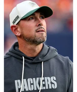 Alternative view of Matt LaFleur Preseason 2026 Packers Sideline Sleeveless Hoodie