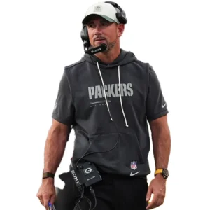 Matt LaFleur Preseason 2026 Packers Sideline Sleeveless Hoodie