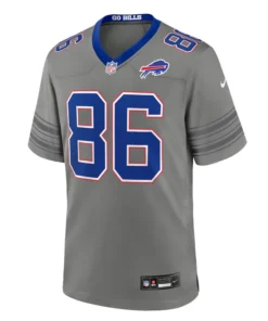 Alternative view of Mens Nike Dalton Kincaid Gray Buffalo Bills Nickel City Jersey