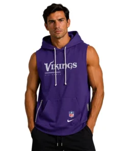 Minnesota Vikings 2026 Sideline Sleeveless Hoodie