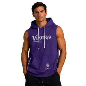 Minnesota Vikings 2026 Sideline Sleeveless Hoodie