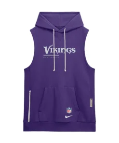 Alternative view of Minnesota Vikings 2026 Sideline Sleeveless Hoodie