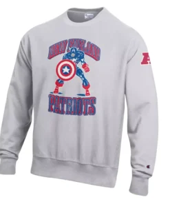 Patriots Disney x Champion Captain America Sweatshirt