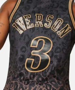 Philadelphia 76ers Allen Iverson Leopard Swing Jersey - Image 3