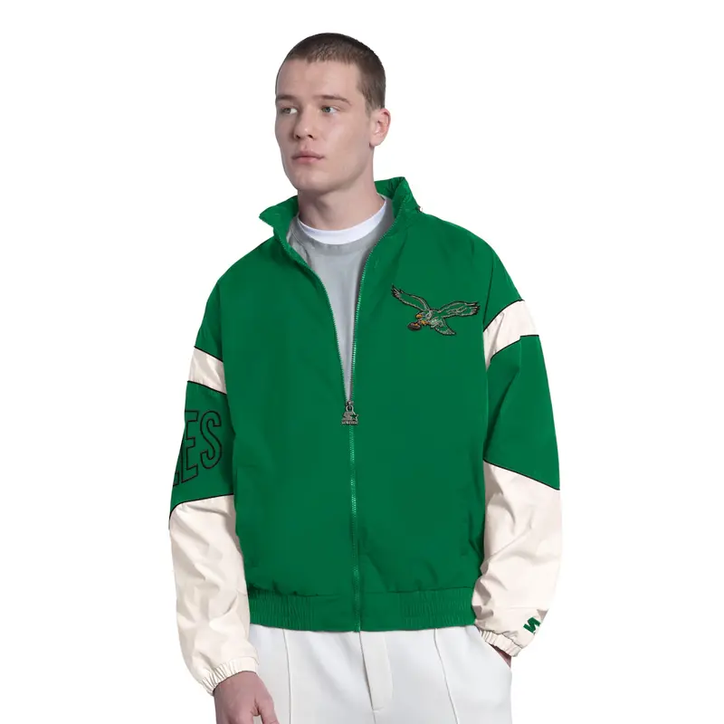 Philadelphia Eagles Starter Kelly Green Full-Zip Hooded Jacket
