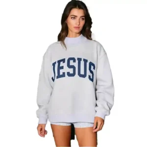 Jesus Mock Neck Sweatshirt