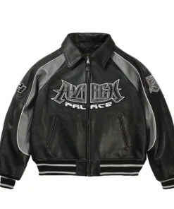 PALACE AVIREX Black Leather Jacket