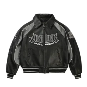 PALACE AVIREX Black Leather Jacket
