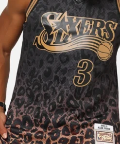 Philadelphia 76ers Allen Iverson Leopard Swing Jersey - Image 4