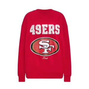 Victoria Campus Fleece Bling Crew Sweatshirt