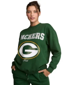 Alternative view of Victoria Green Bay Packers Campus Sweatshirt