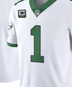 Alternative view of White Kelly Green Eagles Jersey